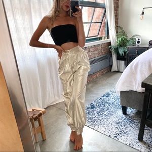 REVOLVE/LOVERS+FRIENDS white gold dressy joggers